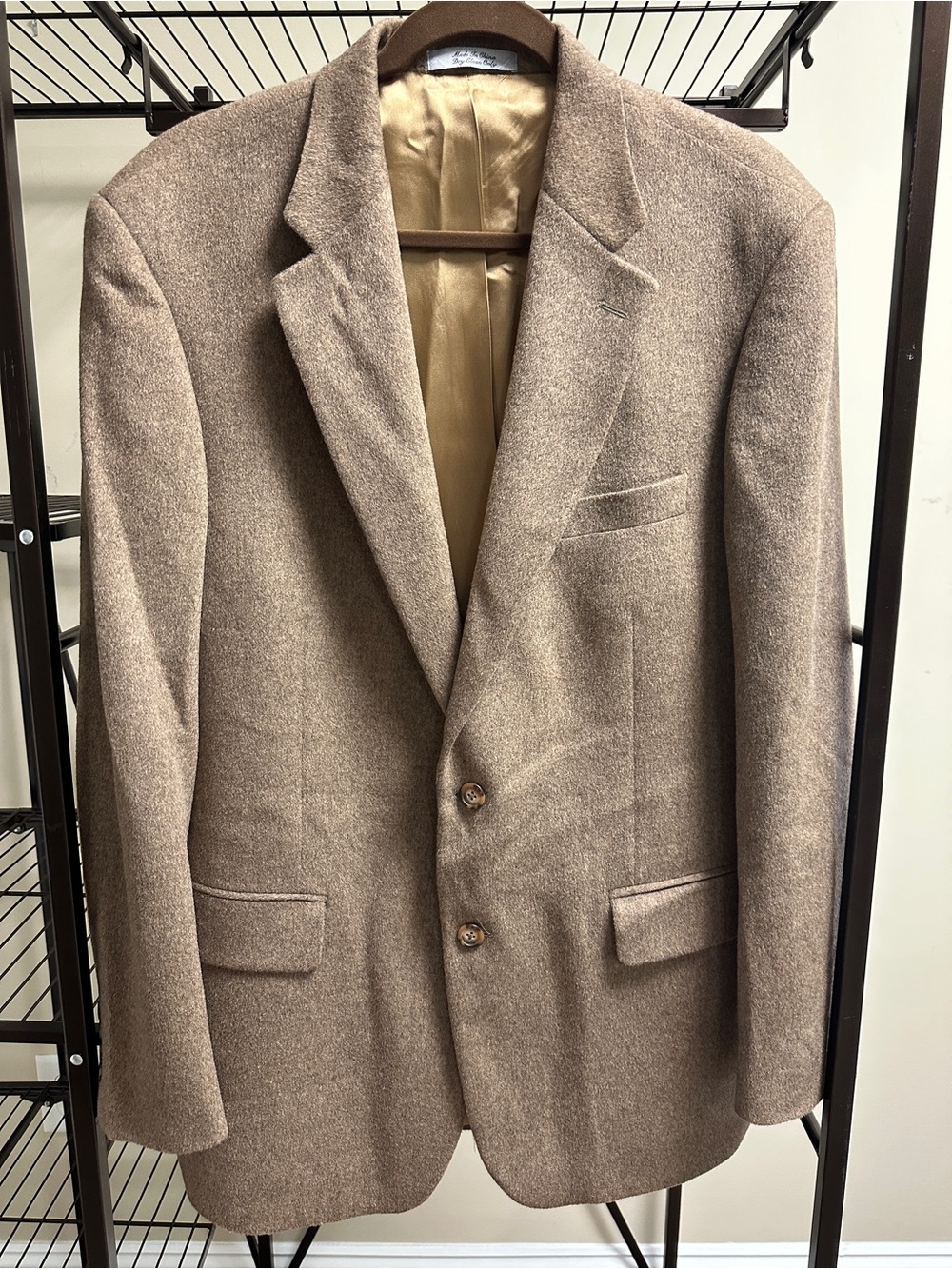 W.H. Belk 100% Camel Hair Sport Coat Blazer – Men’s 42L – Classic Tan